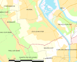 Map commune FR insee code 95323